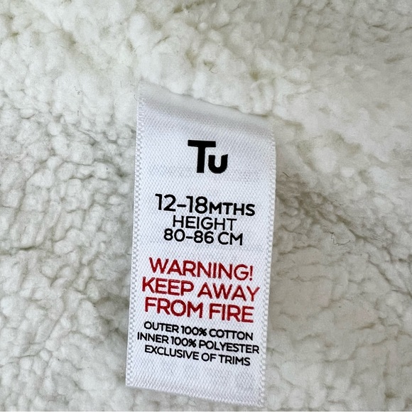 Jacket Shirt Soft unisex Toddler Size: 12-18m With Inner Sherpa Lining UK brand - Picture 12 of 14